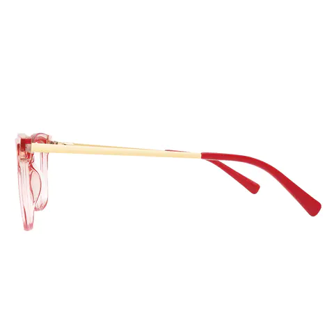 Cat-eye Transparent Pink Eyeglasses