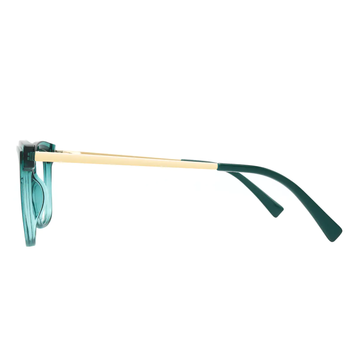 Cat-eye Transparent Green Eyeglasses