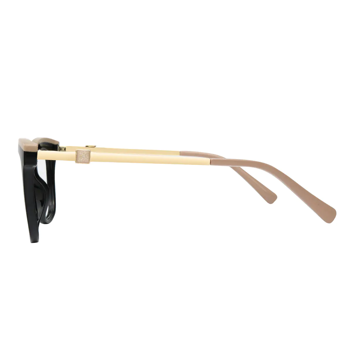Cat-eye Black Gold Eyeglasses