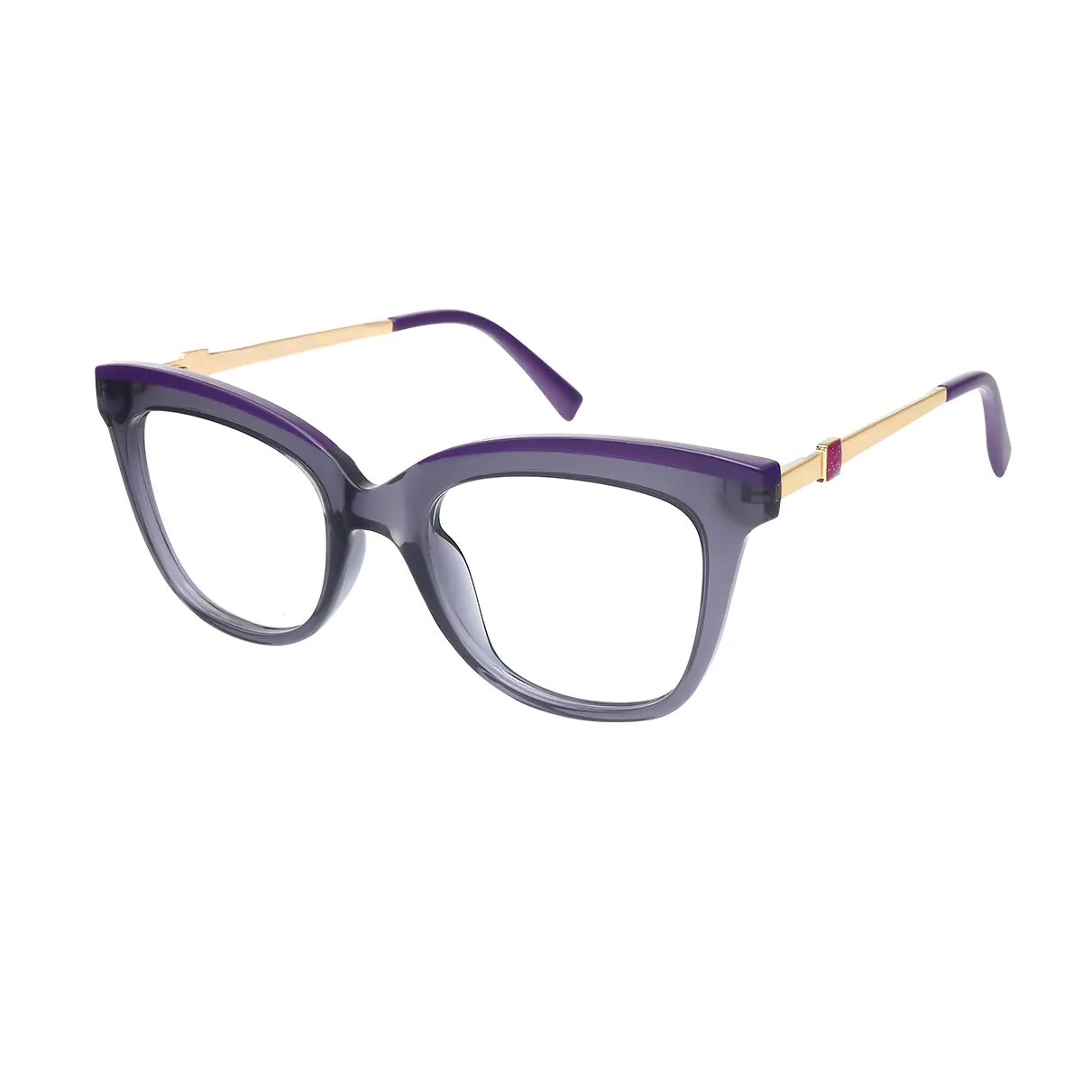 Cat-eye Purple/Gray Eyeglasses