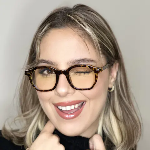 Geometric Tortoiseshell Eyeglasses