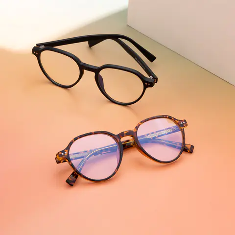 Round Black Eyeglasses