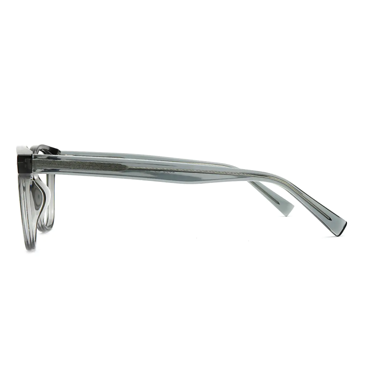 Square Transparent Gray Eyeglasses