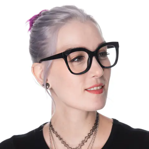 Cat-eye Black Eyeglasses