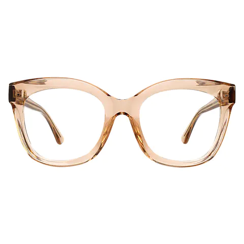 Cat-eye Transparent Amber Eyeglasses
