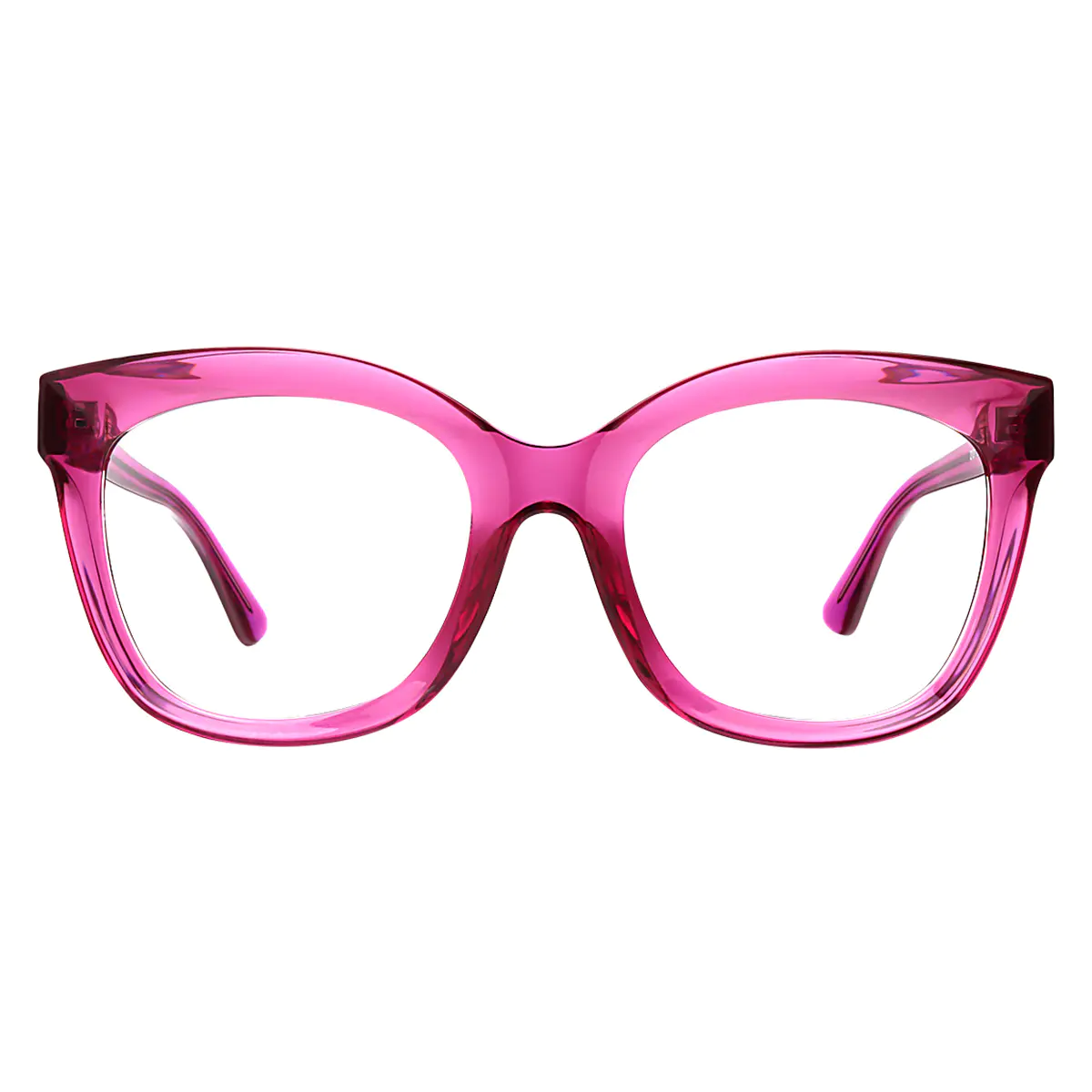 Cat-eye Transparent Purple Eyeglasses