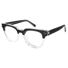 Square Black/White Eyeglasses