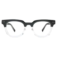 Square Black/White Eyeglasses