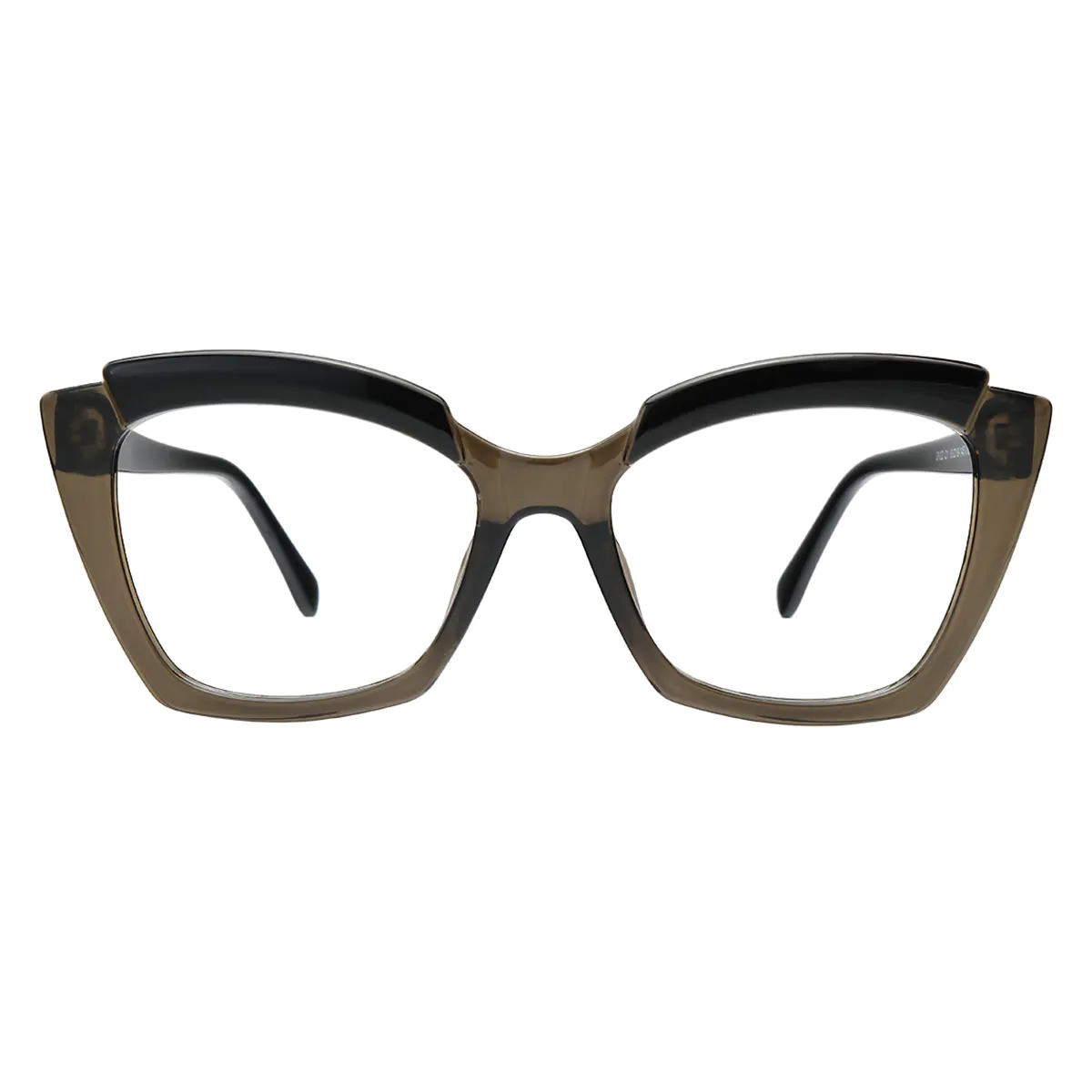 Square Transparent Gray Eyeglasses