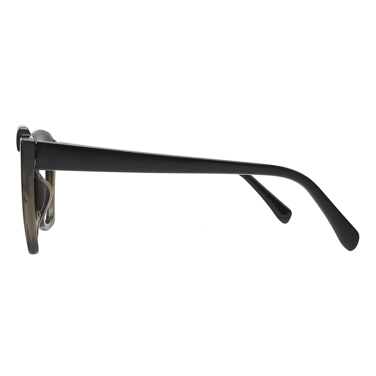 Square Transparent Gray Eyeglasses