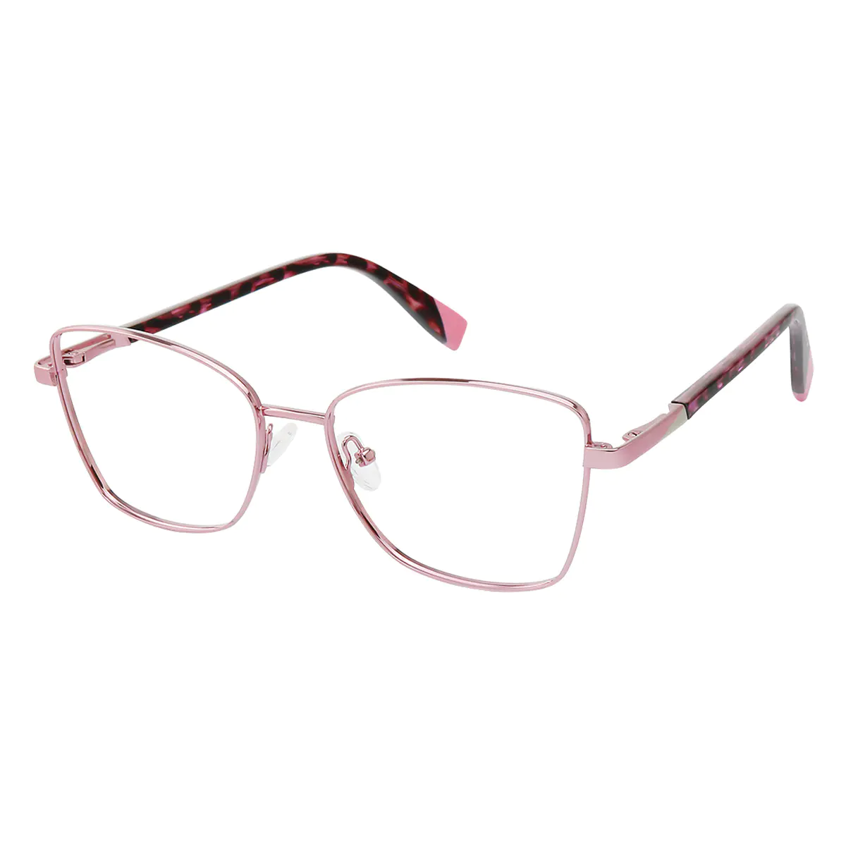Square Pink Eyeglasses