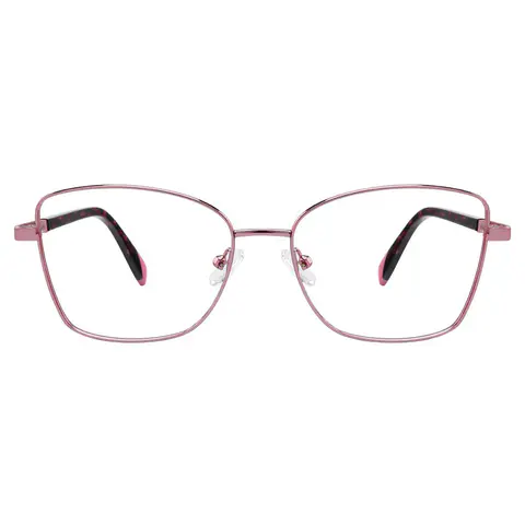 Square Pink Eyeglasses
