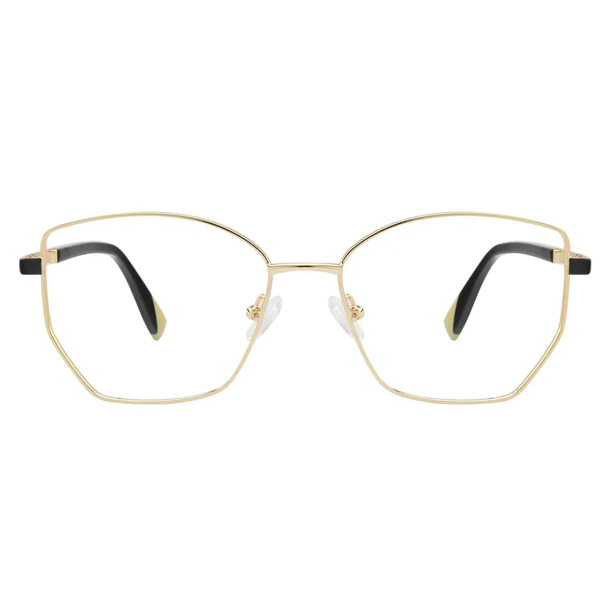 Geometric Gold Eyeglasses