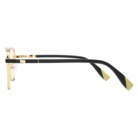 Geometric Gold Eyeglasses