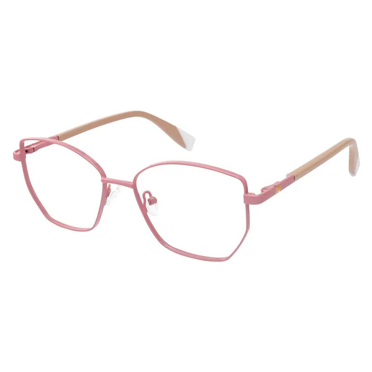 Geometric Pink Eyeglasses