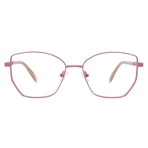 Geometric Pink Eyeglasses