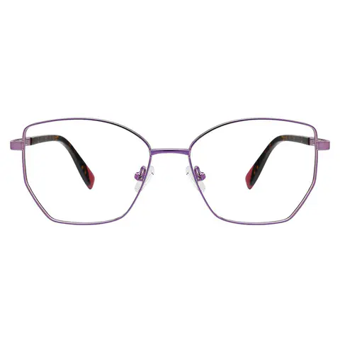 Geometric Purple Eyeglasses