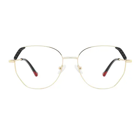 Geometric Gold Eyeglasses