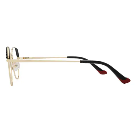 Geometric Gold Eyeglasses