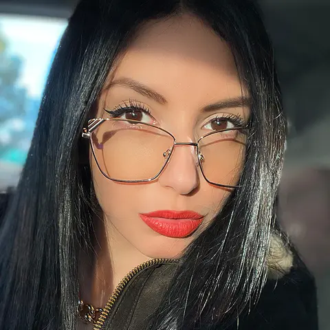Cat-eye Gold Eyeglasses