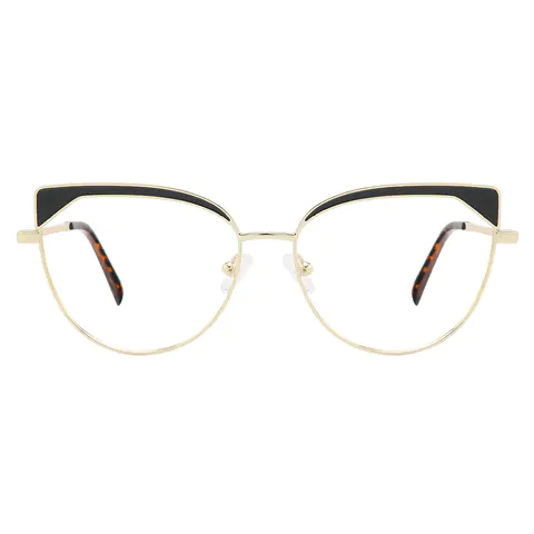 Cat-eye Gold/Black Eyeglasses