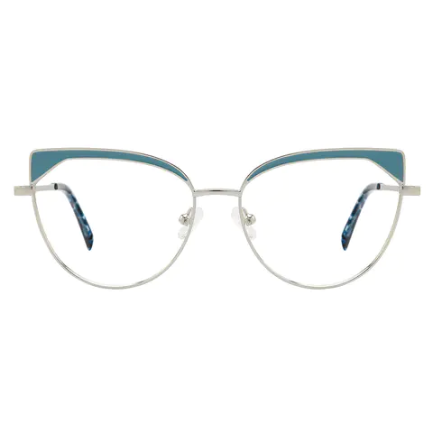 Cat-eye Blue/Silver Eyeglasses