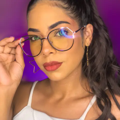 Geometric Pink Eyeglasses