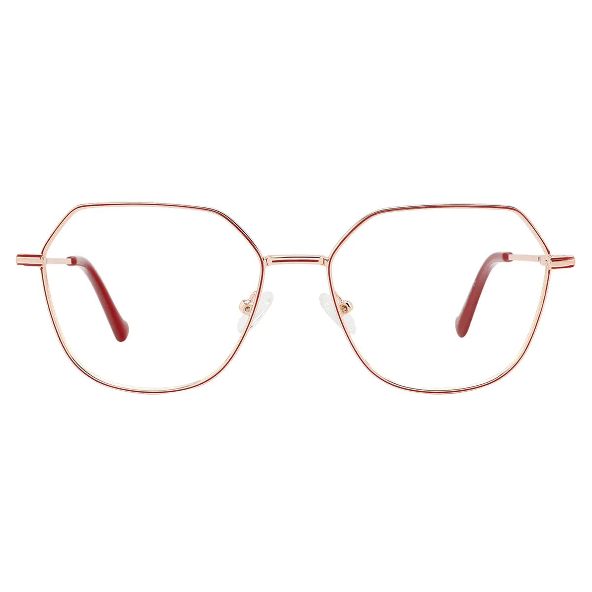 Square Red/Gold Eyeglasses