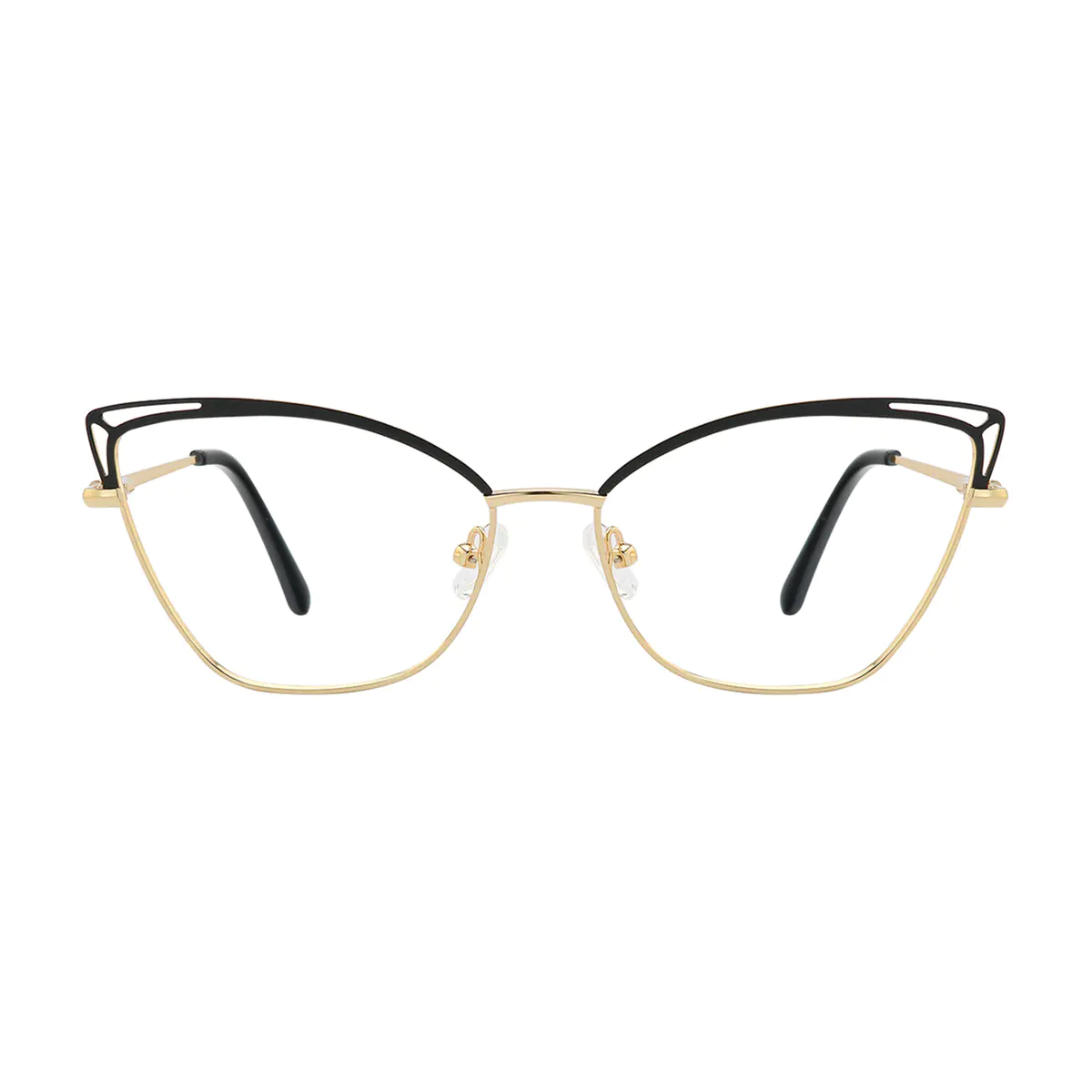 Cat-eye Black Gold Eyeglasses