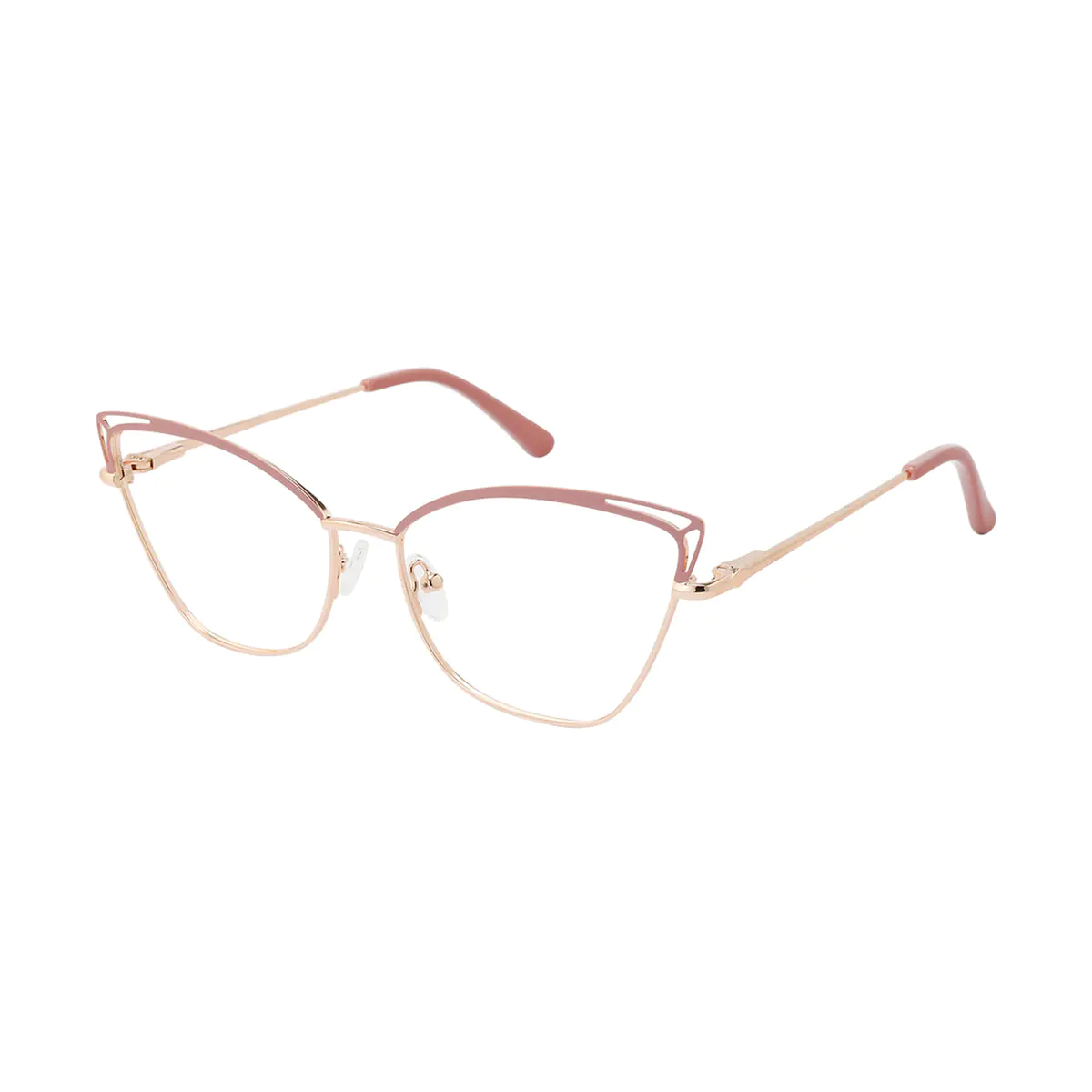 Cat-eye Pink/Gold Eyeglasses