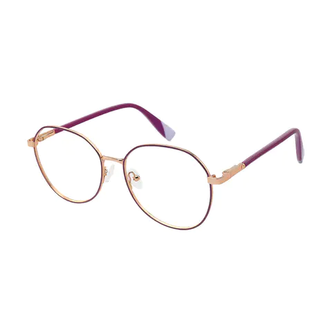 Round Purple/Gold Eyeglasses