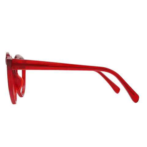Round Tortoiseshell/Red Eyeglasses