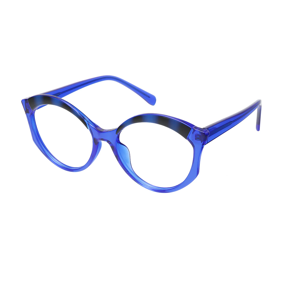 Round Tortoiseshell/Blue Eyeglasses
