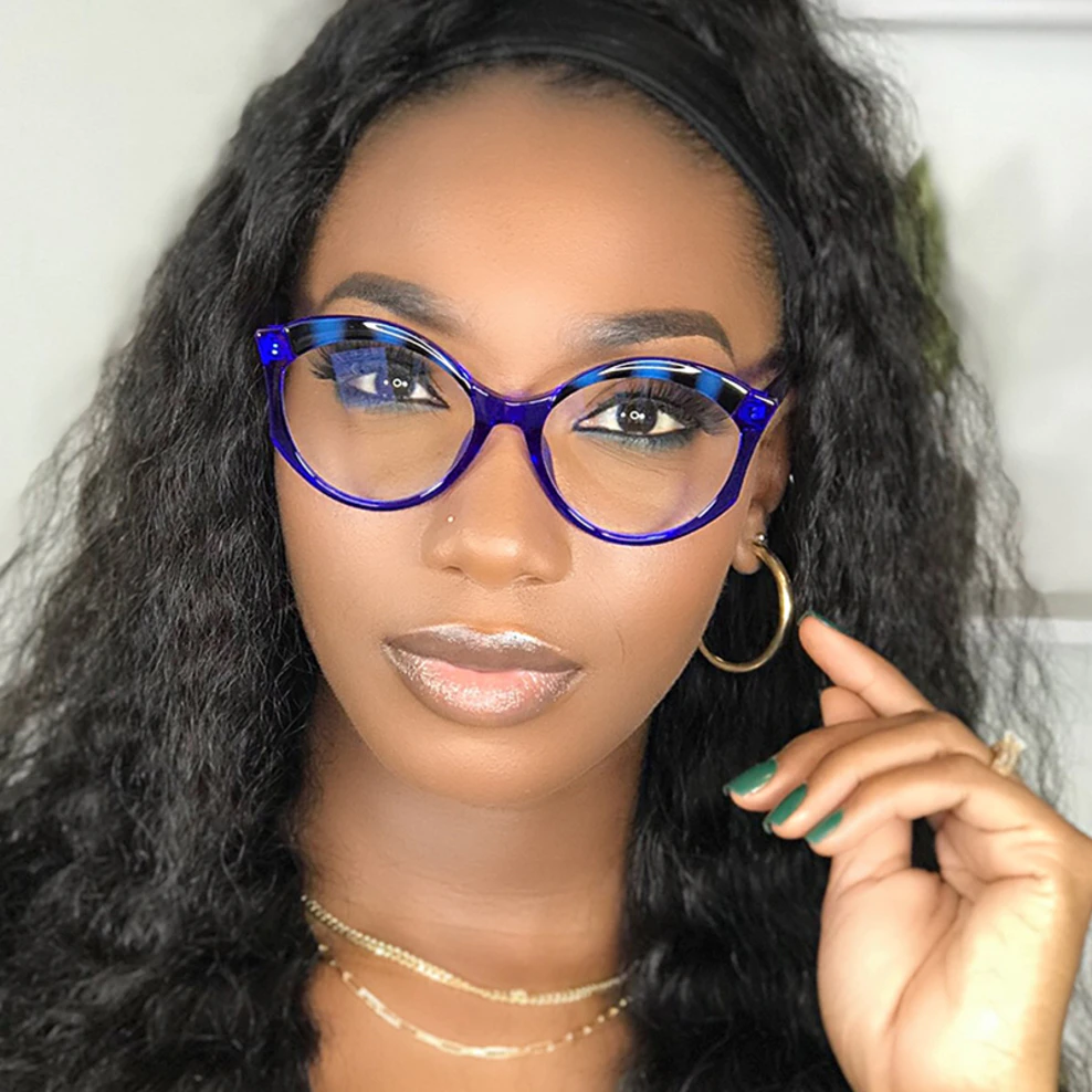 Round Tortoiseshell/Blue Eyeglasses