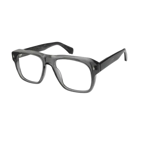Square Transparent Gray Eyeglasses
