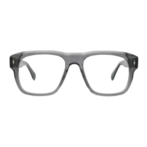 Square Transparent Gray Eyeglasses