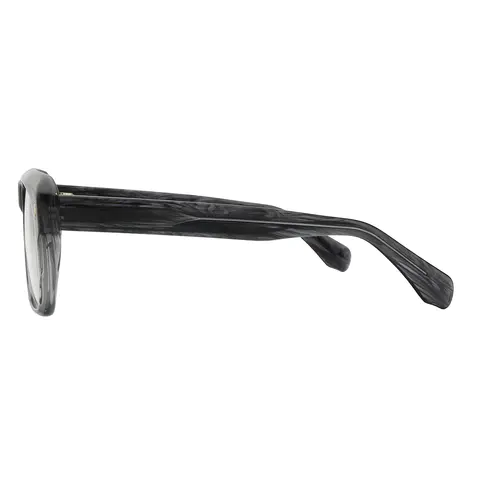 Square Transparent Gray Eyeglasses