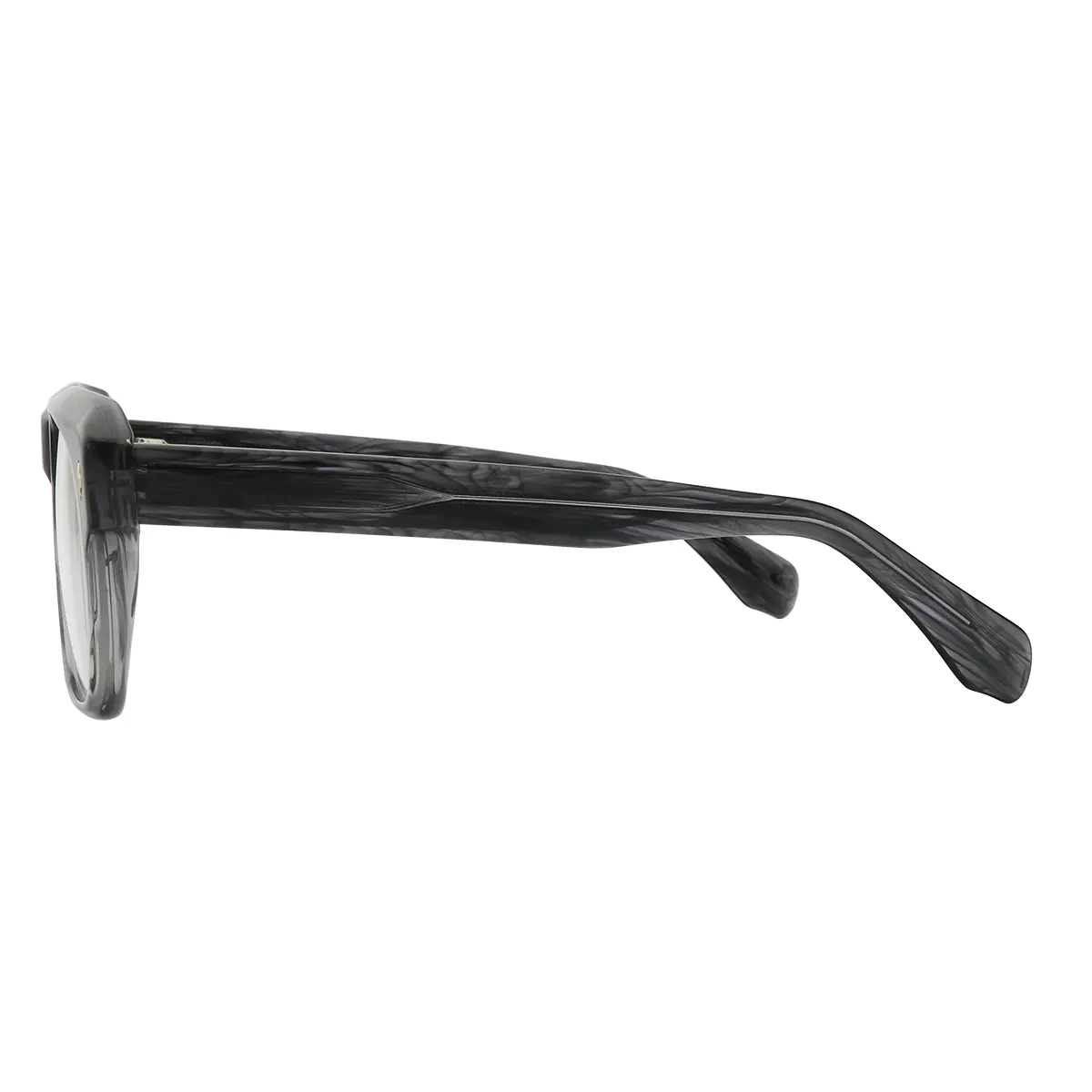 Square Transparent Gray Eyeglasses