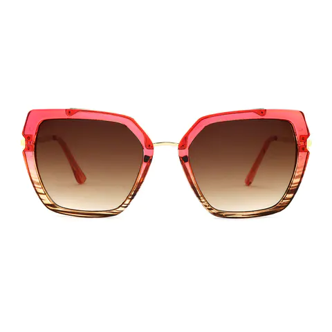 Geometric Red Sunglasses