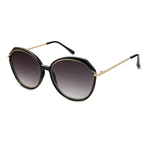 Oval Black Sunglasses