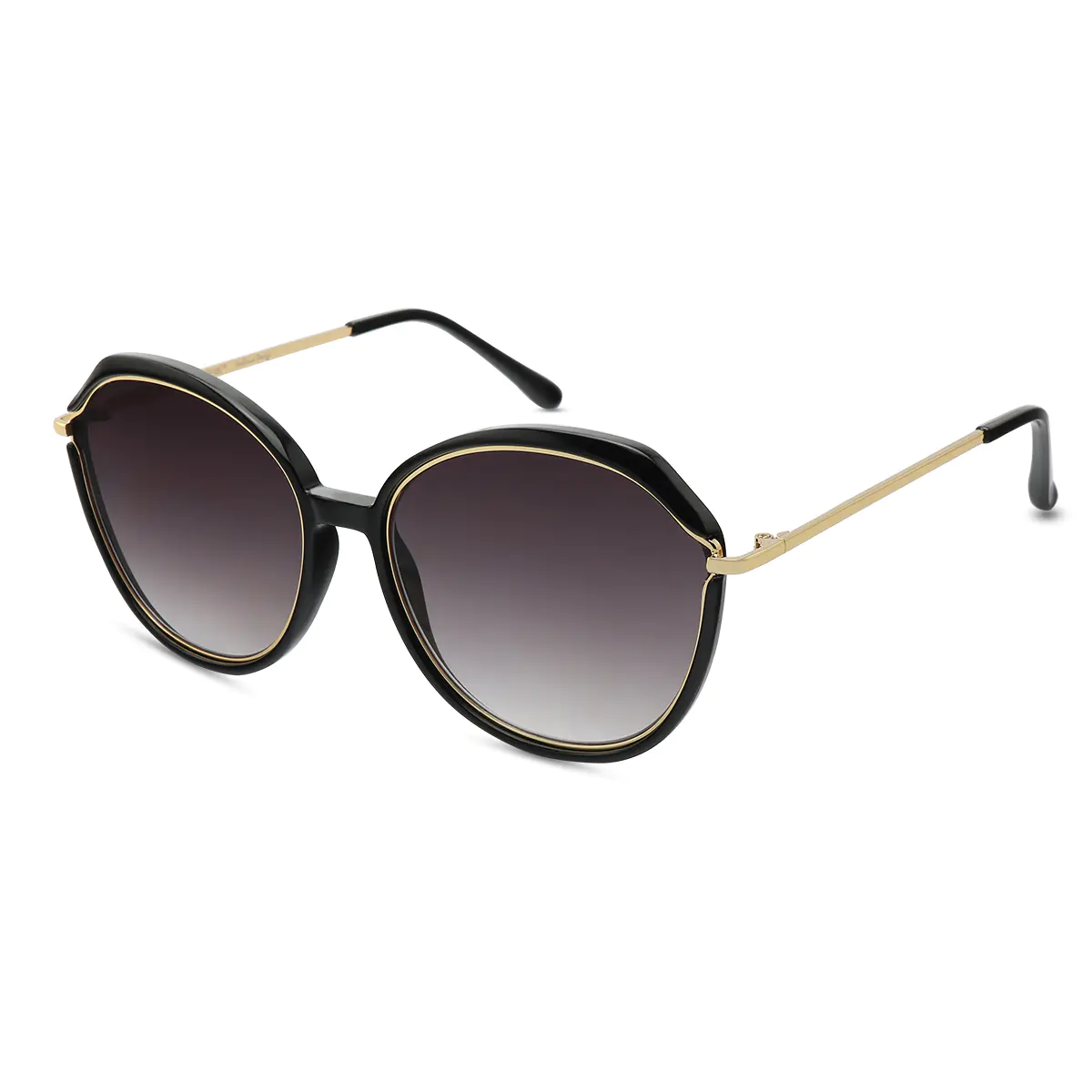 Oval Black Sunglasses