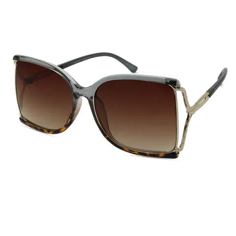 Square Dark Tortoiseshell Sunglasses