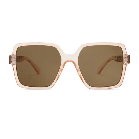 Square Transparent Pink Sunglasses