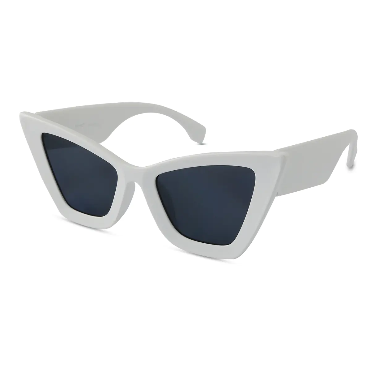 Cat-eye White Sunglasses