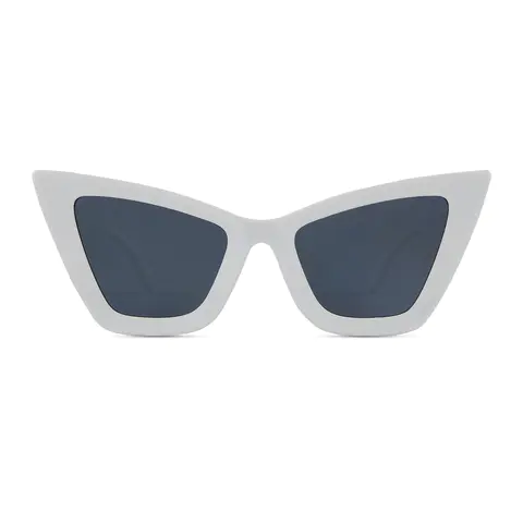 Cat-eye White Sunglasses