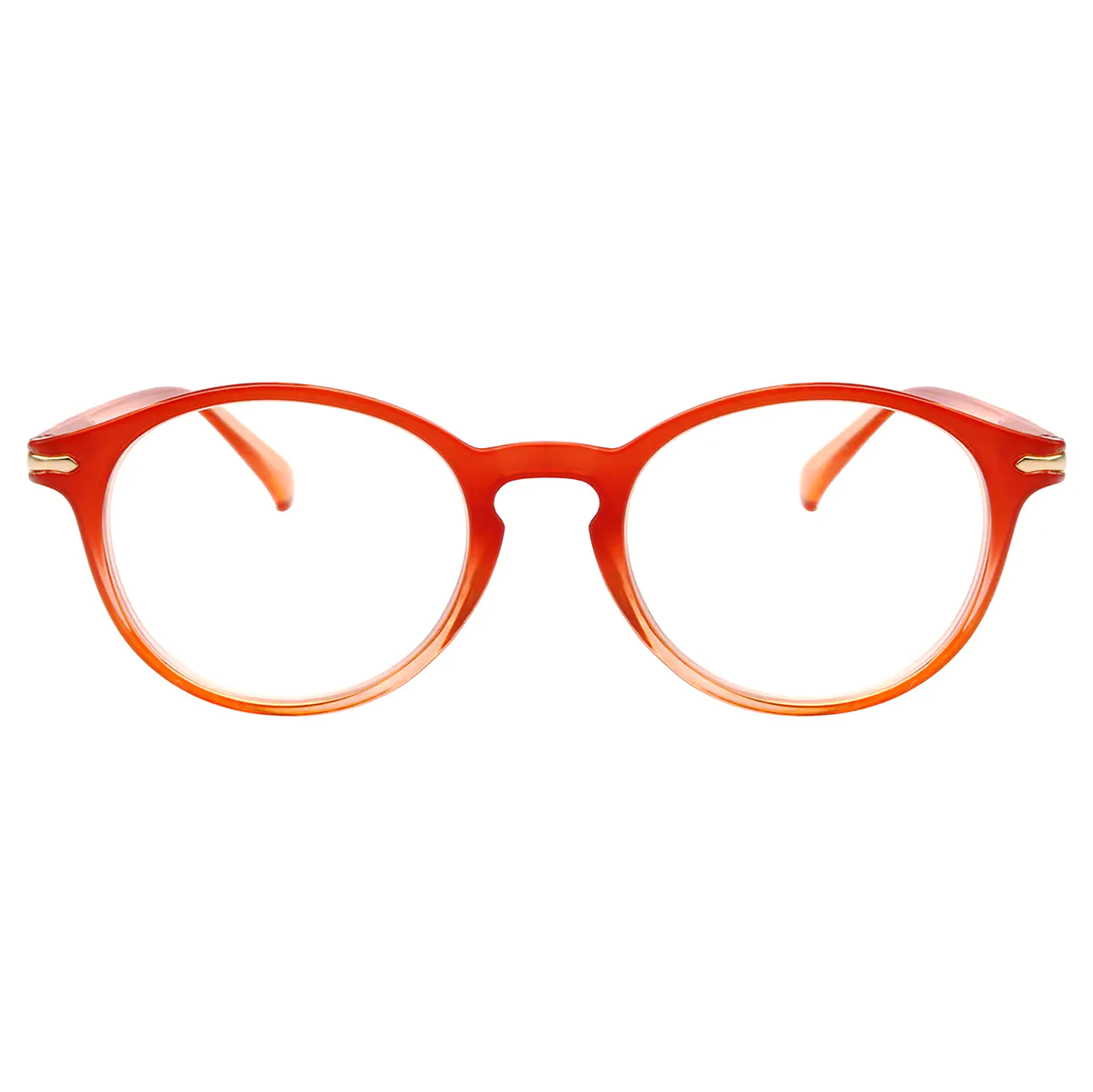 Oval Red Reading Glasses