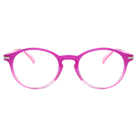 Oval Pink Reading Glasses