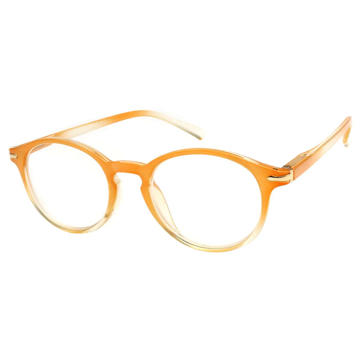 Oval Yellow Reading Glasses