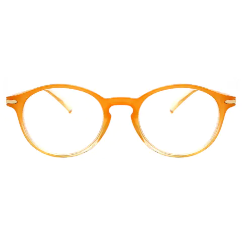 Oval Yellow Reading Glasses