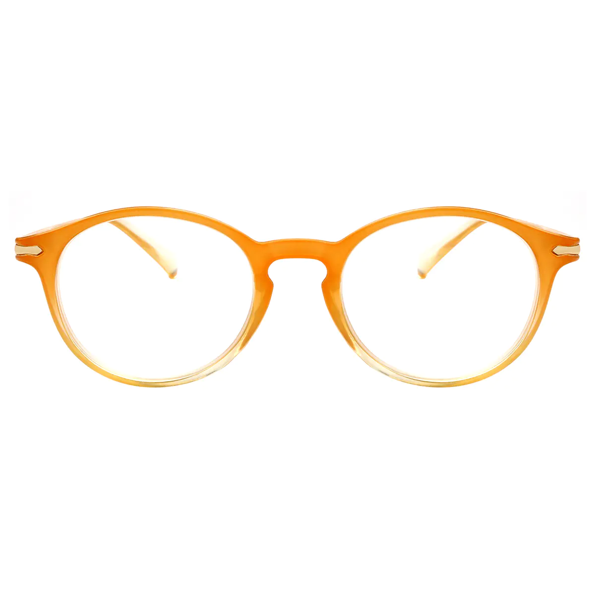 Oval Yellow Reading Glasses